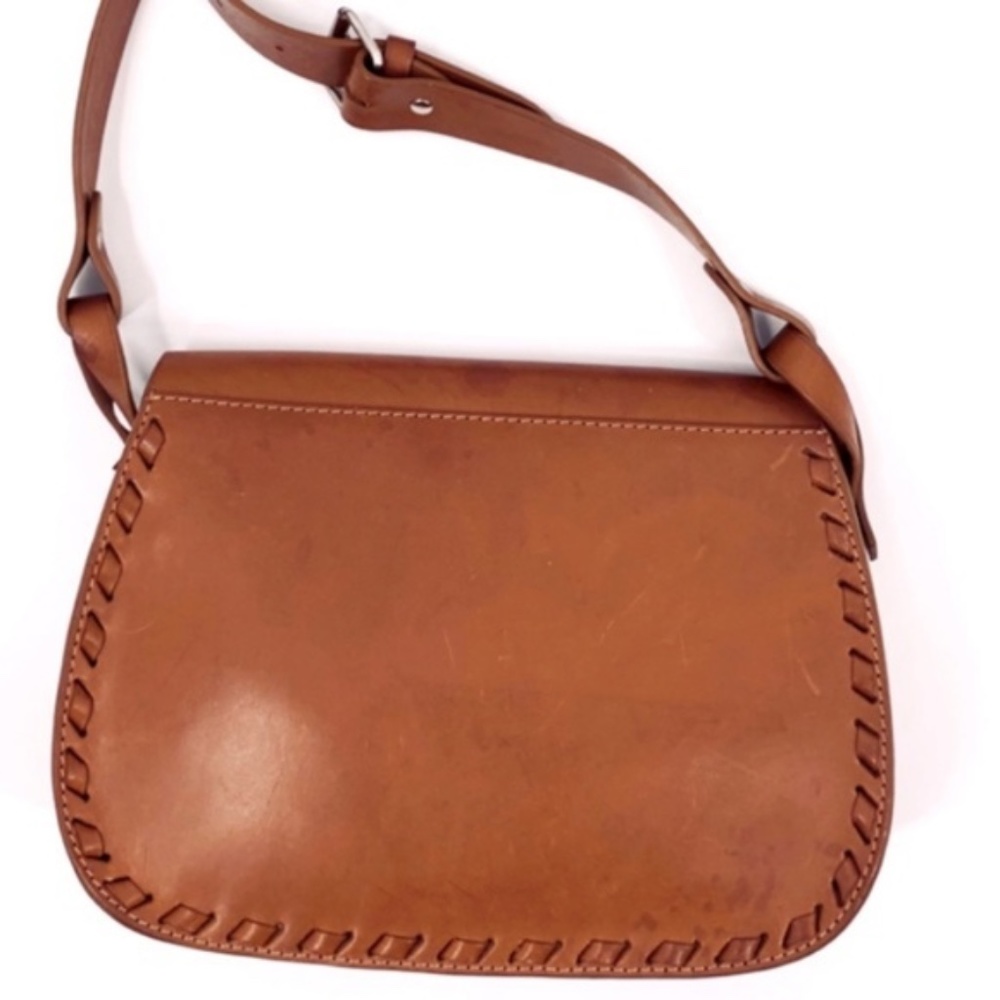 Italian Leather Banana Republic Tan Boho Crossbody Bag - Picture 2 of 4